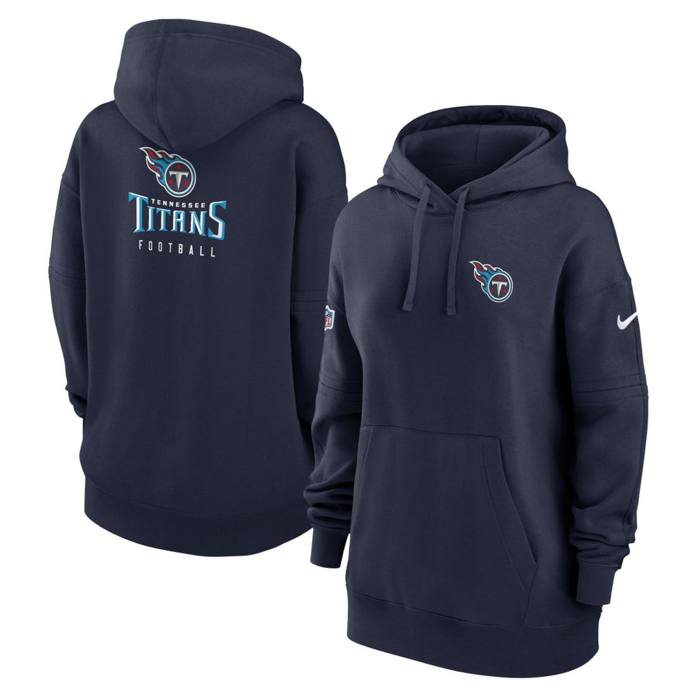 Tennessee Titans Women's 2023 Sideline Club Fleece Pullover Hoodie Navy - Nike