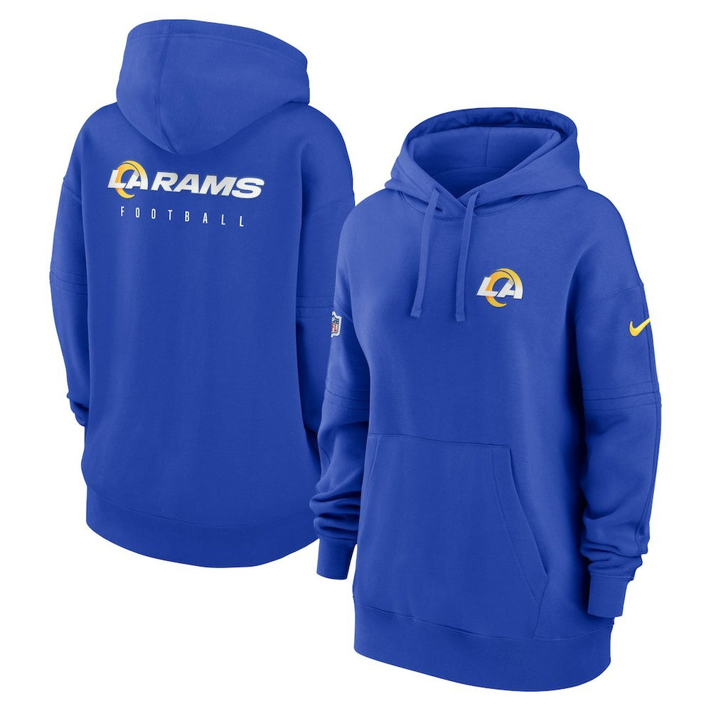 Los Angeles Rams Women's 2023 Sideline Club Fleece Pullover Hoodie Royal - Nike