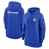 Los Angeles Rams Women's 2023 Sideline Club Fleece Pullover Hoodie Royal - Nike