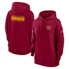 Washington Commanders Women's 2023 Sideline Club Fleece Pullover Hoodie Burgundy - Nike