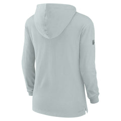 Las Vegas Raiders Women's Sideline Performance Long Sleeve Hoodie T-Shirt Silver - Nike