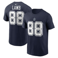 CeeDee Lamb Dallas Cowboys Player Name & Number T-Shirt Navy - Nike