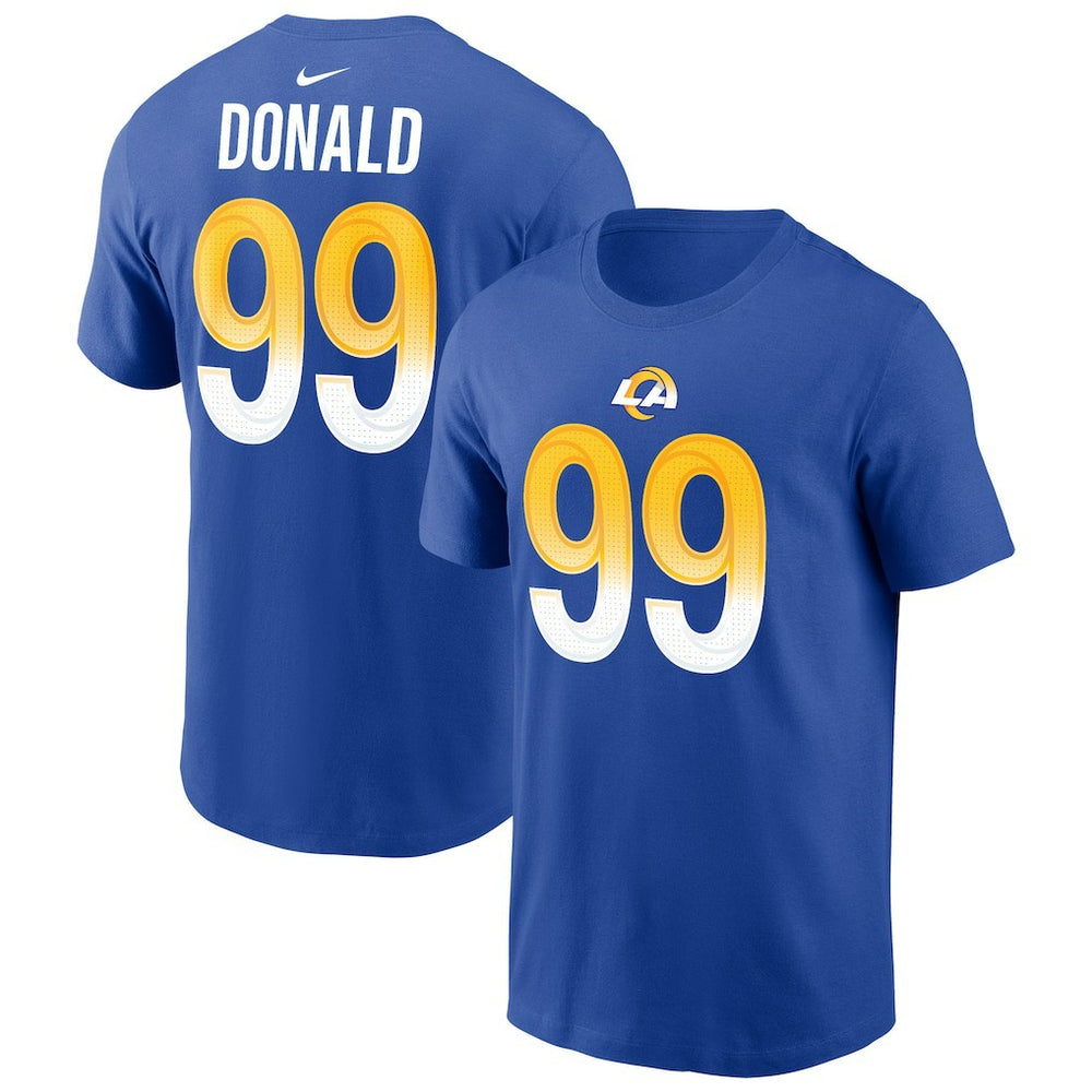 Aaron Donald Los Angeles Rams Player Name & Number T-Shirt Royal - Nike