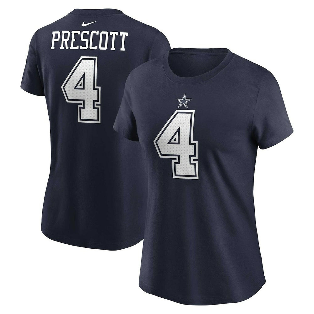 Dak Prescott Dallas Cowboys Women's Player Name & Number T-Shirt Navy - Nike