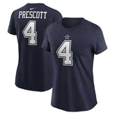 Dak Prescott Dallas Cowboys Women's Player Name & Number T-Shirt Navy - Nike