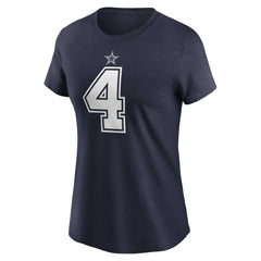 Dak Prescott Dallas Cowboys Women's Player Name & Number T-Shirt Navy - Nike