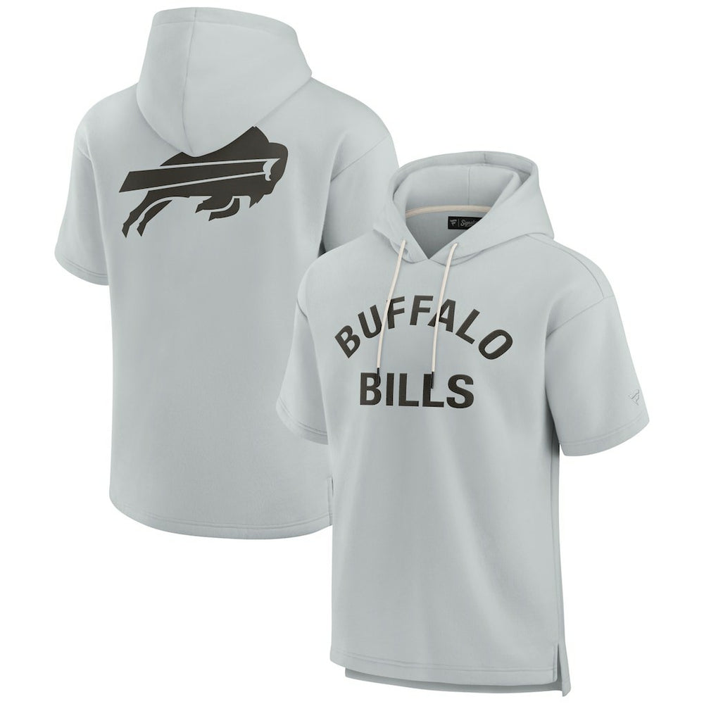 Buffalo Bills Unisex Elements Super Soft Fleece Short Sleeve Pullover Hoodie Gray - Fanatics