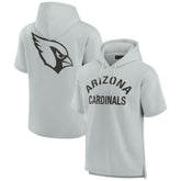 Arizona Cardinals Unisex Elements Super Soft Fleece Short Sleeve Pullover Hoodie Gray - Fanatics