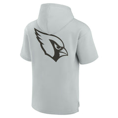 Arizona Cardinals Unisex Elements Super Soft Fleece Short Sleeve Pullover Hoodie Gray - Fanatics