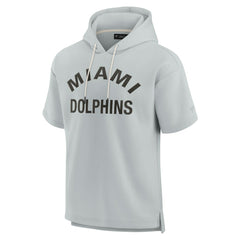 Miami Dolphins Unisex Elements Super Soft Fleece Short Sleeve Pullover Hoodie Gray - Fanatics