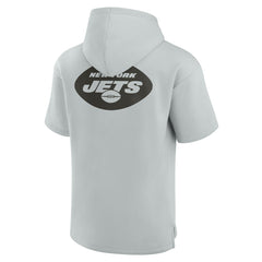 New York Jets Unisex Elements Super Soft Fleece Short Sleeve Pullover Hoodie Gray - Fanatics