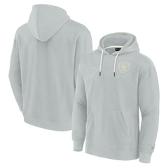 Las Vegas Raiders Unisex Elements Super Soft Fleece Pullover Hoodie Gray - Fanatics