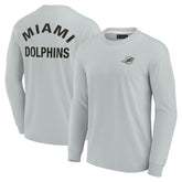 Miami Dolphins Unisex Elements Super Soft Long Sleeve T-Shirt Gray - Fanatics