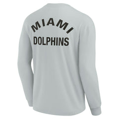 Miami Dolphins Unisex Elements Super Soft Long Sleeve T-Shirt Gray - Fanatics