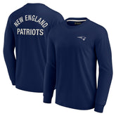 New England Patriots Unisex Elements Super Soft Long Sleeve T-Shirt Navy - Fanatics
