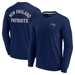 New England Patriots Unisex Elements Super Soft Long Sleeve T-Shirt Navy - Fanatics