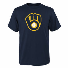 Milwaukee Brewers Youth Logo Primary Team T-Shirt Lifestyle