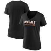 Cincinnati Bengals Women's Primary Play V-Neck T-Shirt Black - NFL