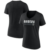 Las Vegas Raiders Women's Primary Play V-Neck T-Shirt Black - NFL