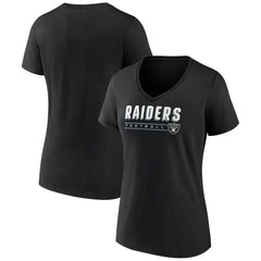 Las Vegas Raiders Women's Primary Play V-Neck T-Shirt Black - NFL