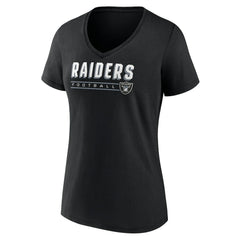 Las Vegas Raiders Women's Primary Play V-Neck T-Shirt Black - NFL