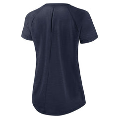 New England Patriots Women's Back Slit Lightweight Fashion T-Shirt White/Heather Scarlet - Nike