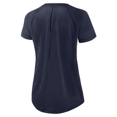 Tennessee Titans Women's Back Slit Lightweight Fashion T-Shirt White/Heather Scarlet - Nike