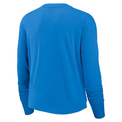 Los Angeles Chargers Women's Modest Crop Performance Long Sleeve T-Shirt Powder Blue - Nike