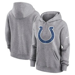 Indianapolis Colts Women's Team Logo Club Fleece Pullover Hoodie Heather Gray - Nike