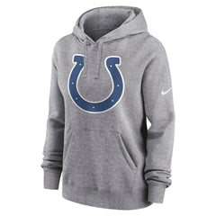 Indianapolis Colts Women's Team Logo Club Fleece Pullover Hoodie Heather Gray - Nike