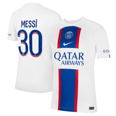 Nike Lionel Messi Paris Saint-Germain 2022/23 Third Breathe Stadium Replica Player Jerseys - White