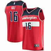 Fanatics - Anthony Gill Washington Wizards Fast Break Replica Jersey - Icon Edition - Red