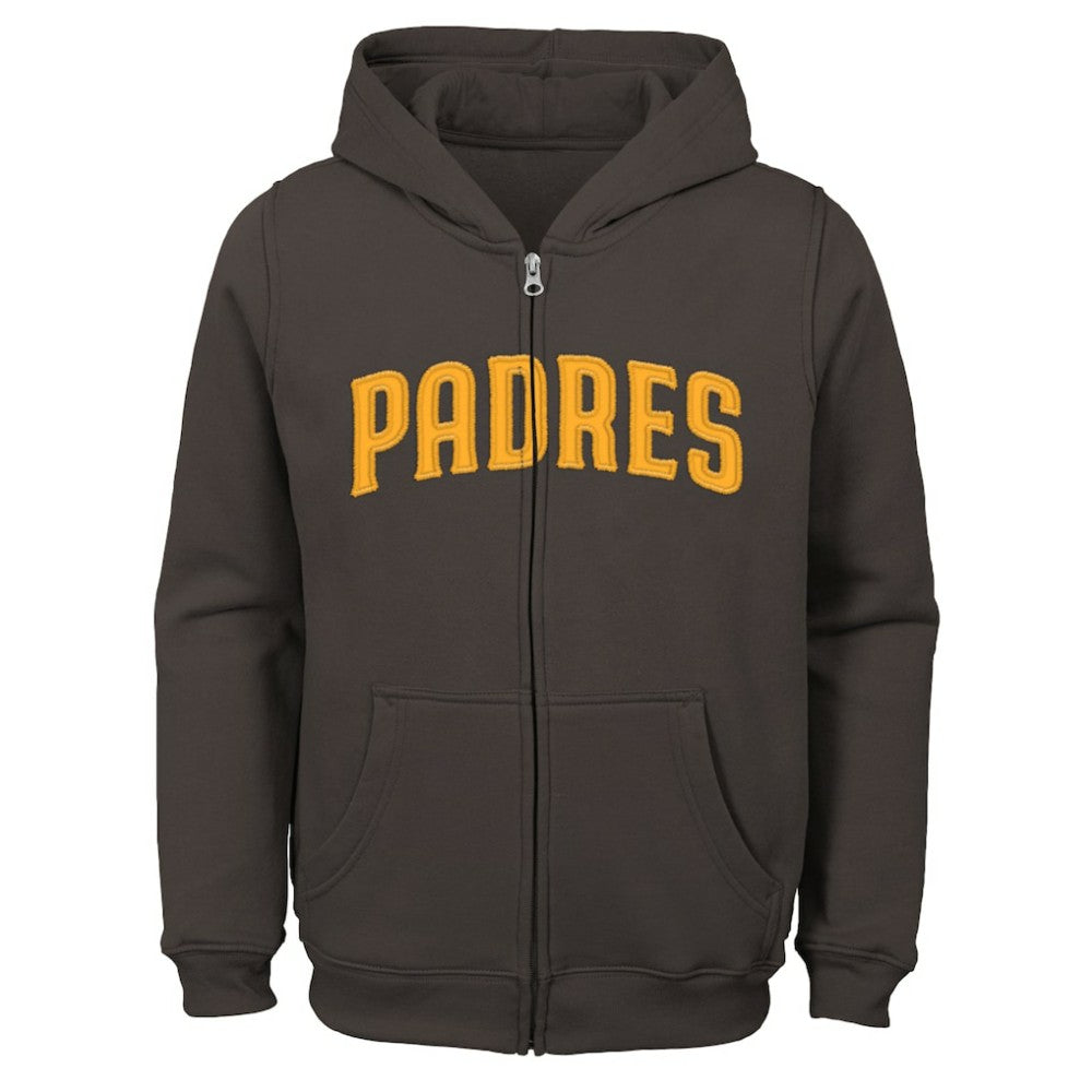 San Diego Padres Youth Wordmark Full-Zip Fleece Hoodie for sale