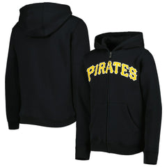 Pittsburgh Pirates Youth Wordmark Full-Zip Fleece Hoodie On Sale