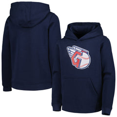 Cleveland Guardians Youth Team Primary Logo Pullover Hoodie Lifestyle