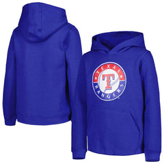 Texas Rangers Youth Team Primary Logo Pullover Hoodie On Sale