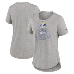 Los Angeles Rams Women's Fashion Tri-Blend T-Shirt Heather Gray - Nike