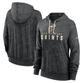 New Orleans Saints Women's Rewind Gym Vintage Lightweight Pullover Hoodie Black - Nike