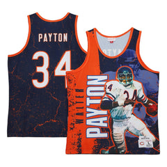 Walter Payton Chicago Bears 1983 Player Burst Tank Top Navy - Mitchell & Ness