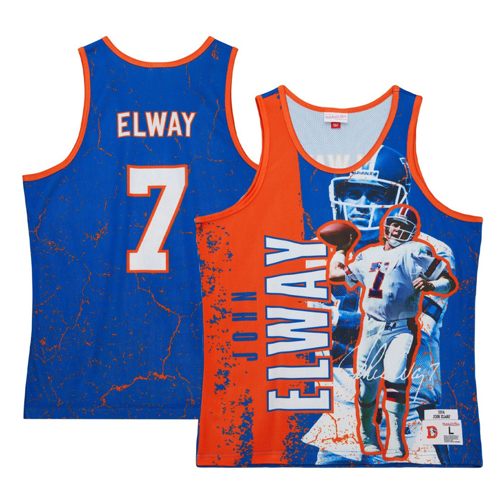 John Elway Denver Broncos 1994 Player Burst Tank Top Royal - Mitchell & Ness
