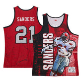 Deion Sanders Atlanta Falcons 1989 Player Burst Tank Top Red - Mitchell & Ness