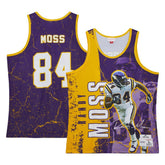 Randy Moss Minnesota Vikings 1998 Player Burst Tank Top Purple - Mitchell & Ness