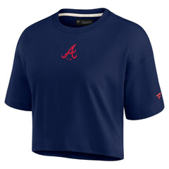 Atlanta Braves Fanatics Women's Elements Super Soft Boxy Cropped T-Shirt Sale