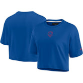 Chicago Cubs Fanatics Women's Elements Super Soft Boxy Cropped T-Shirt Sale