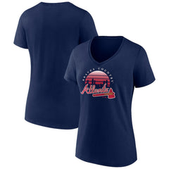 Atlanta Braves Women's One Champion V-Neck T-Shirt Clearance