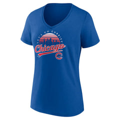 Chicago Cubs Women's One Champion V-Neck T-Shirt Lifestyle
