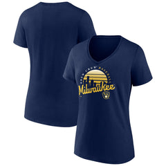 Milwaukee Brewers Women's One Champion V-Neck T-Shirt Online