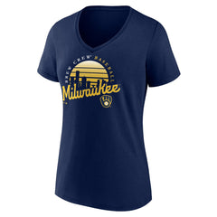 Milwaukee Brewers Women's One Champion V-Neck T-Shirt Online