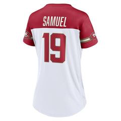 Deebo Samuel San Francisco 49ers Women's Athena Name & Number V-Neck Top White - Fanatics
