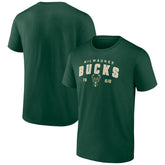 NBA - Milwaukee Bucks Rebel Logo T-Shirt - Hunter Green